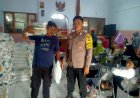 Bhabinkamtibmas POlsek Gempol Monitoring Kegiatan Pembagian Beras