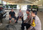 Kapolsek Weru Sampaikan Himbauan Kamtibmas kepada Security PO Bus Tifanha