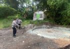 Kapolsek Dukupuntang Tinjau Langsung Semburan Lumpur Dingin di Desa Cipanas