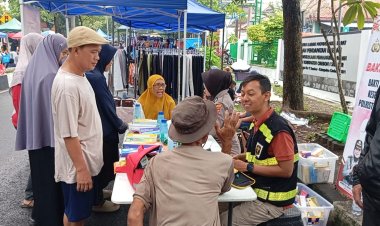Polresta Cirebon Gelar Bakti Sosial Kesehatan Pengobatan Gratis di CFD Sumber