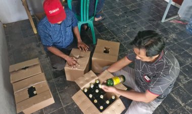 Polresta Cirebon Sita 138 Botol Miras Hasil Razia Pekat