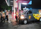 Patroli Objek Vital SPBU Rawagatel, Polsek Arjawinangun Ciptakan Situasi Malam Hari Kondusif